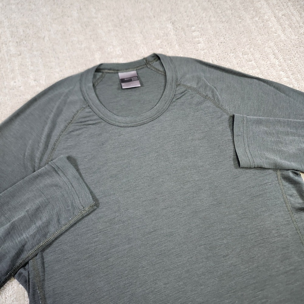 Icebreaker Merino Shirt Women XL Body Fit 200 *READ Wool Baselayer Green